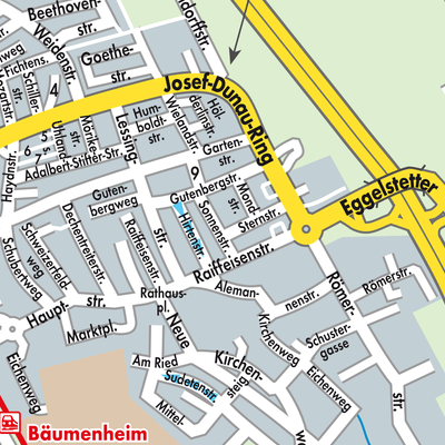 Stadtplan Asbach-Bäumenheim
