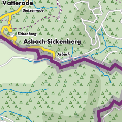 Übersichtsplan Asbach-Sickenberg