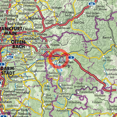 Landkarte Aschaffenburg