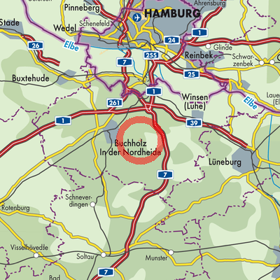 Landkarte Asendorf