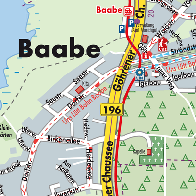Stadtplan Baabe