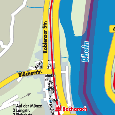 Stadtplan Bacharach
