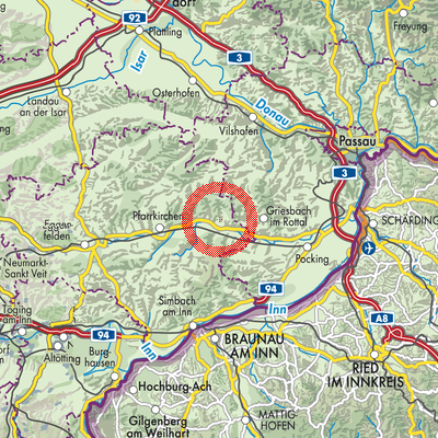 Landkarte Bad Birnbach