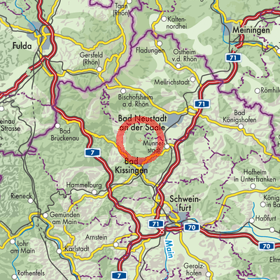 Landkarte Bad Bocklet