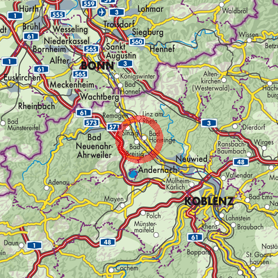 Landkarte Bad Breisig