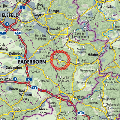 Landkarte Bad Driburg