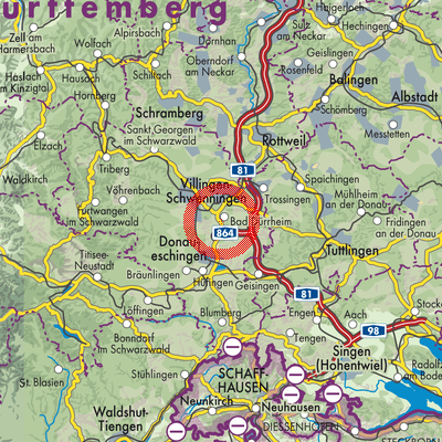 Landkarte Bad Dürrheim