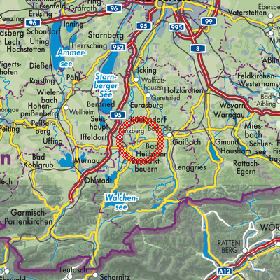 Landkarte Bad Heilbrunn