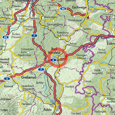 Landkarte Bad Hersfeld