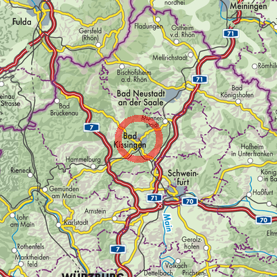 Landkarte Bad Kissingen