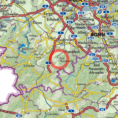 Landkarte Bad Münstereifel