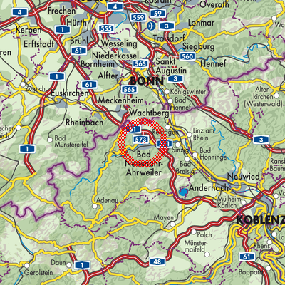 Landkarte Bad Neuenahr-Ahrweiler