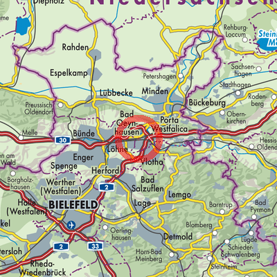 Landkarte Bad Oeynhausen