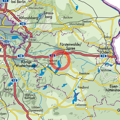 Landkarte Bad Saarow