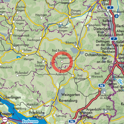 Landkarte Bad Schussenried