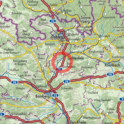 Landkarte Bad Staffelstein