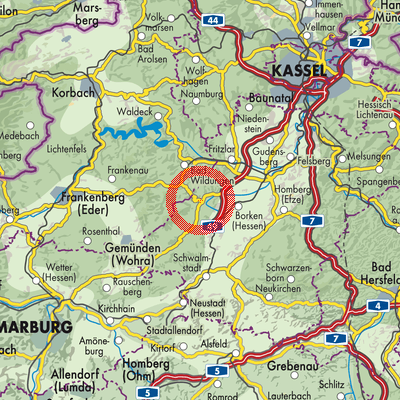 Landkarte Bad Zwesten