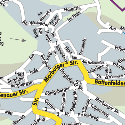 Stadtplan Battenberg (Eder)