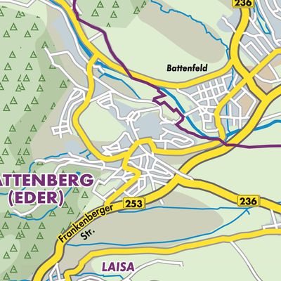 Übersichtsplan Battenberg (Eder)