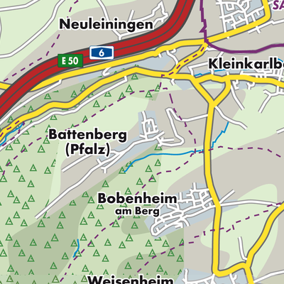 Übersichtsplan Battenberg (Pfalz)