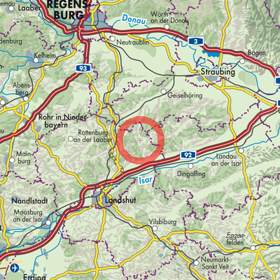 Landkarte Bayerbach bei Ergoldsbach