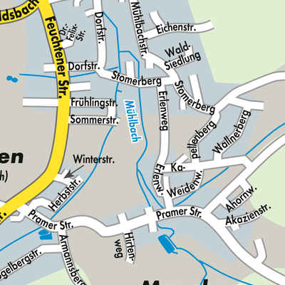 Stadtplan Bayerbach bei Ergoldsbach