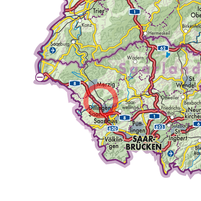 Landkarte Beckingen