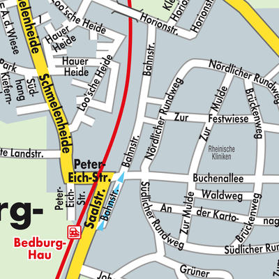 Stadtplan Bedburg-Hau