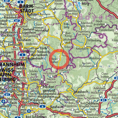 Landkarte Beerfelden