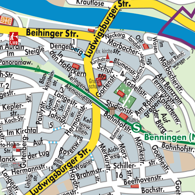 Stadtplan Benningen am Neckar