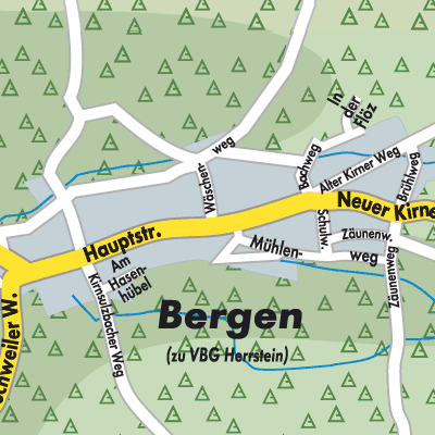 Stadtplan Bergen