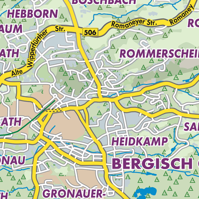 Übersichtsplan Bergisch Gladbach