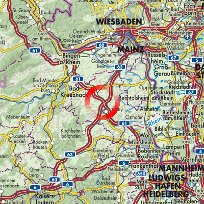 Landkarte Bermersheim vor der Höhe