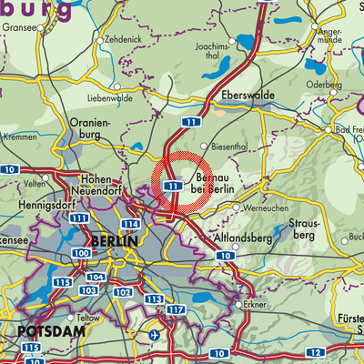 Landkarte Bernau