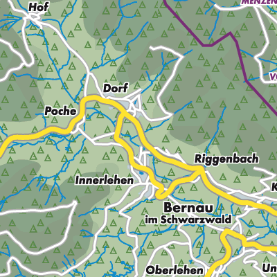 Übersichtsplan Bernau im Schwarzwald