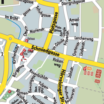 Stadtplan Bernstadt
