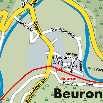 Stadtplan Beuron