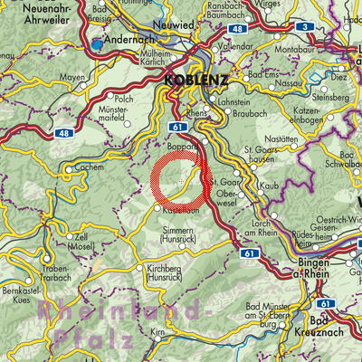 Landkarte Bickenbach