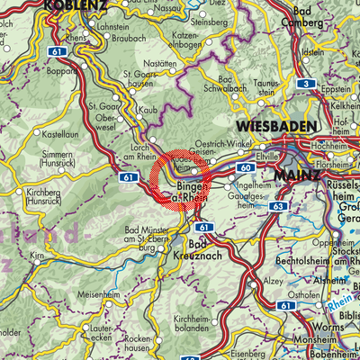 Landkarte Bingen am Rhein