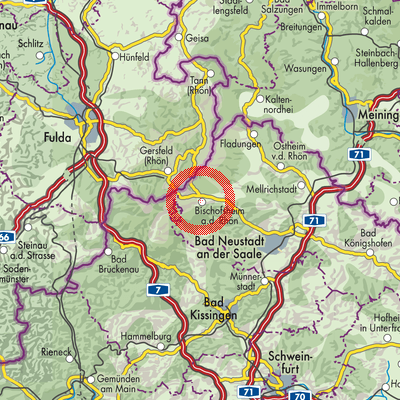 Landkarte Bischofsheim i.d.Rhön