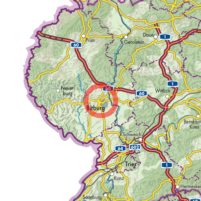 Landkarte Bitburg