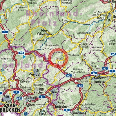Landkarte Blaubach