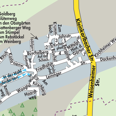 Stadtplan Bobenheim am Berg