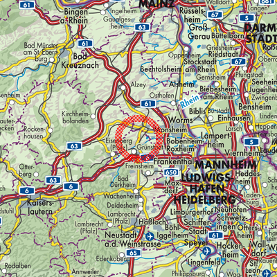 Landkarte Bockenheim an der Weinstraße