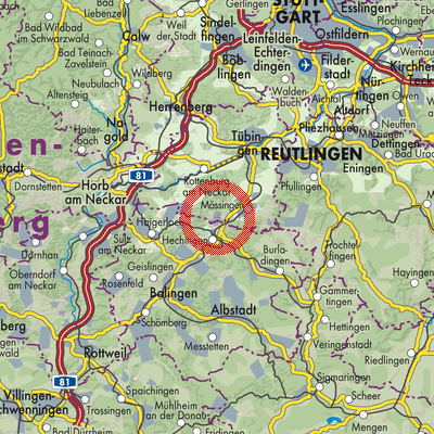 Landkarte Bodelshausen