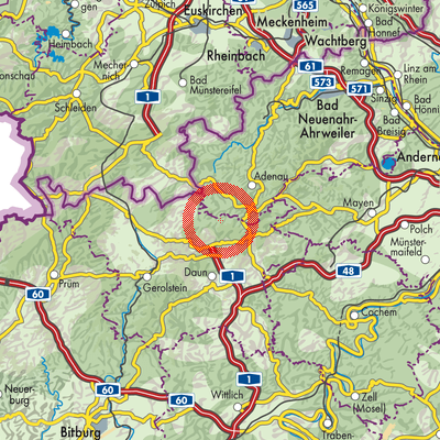 Landkarte Bodenbach