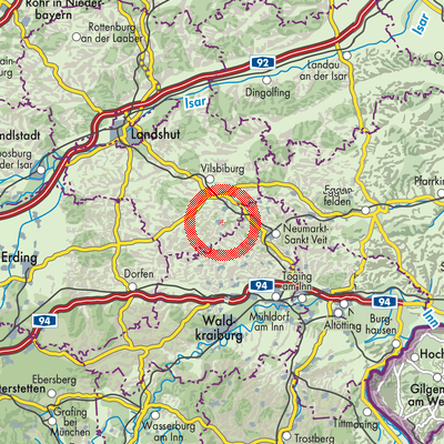 Landkarte Bodenkirchen