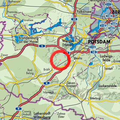 Landkarte Borkwalde