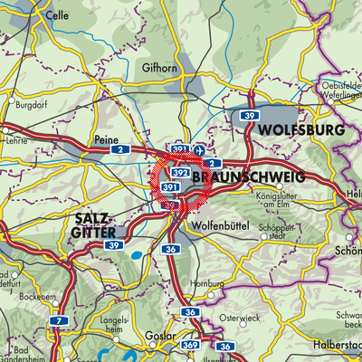 Landkarte Braunschweig