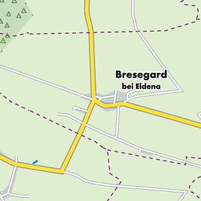 Übersichtsplan Bresegard bei Eldena
